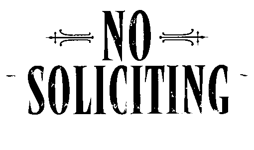 For Posting - No Soliciting