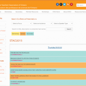 STAO Website Conference program page
